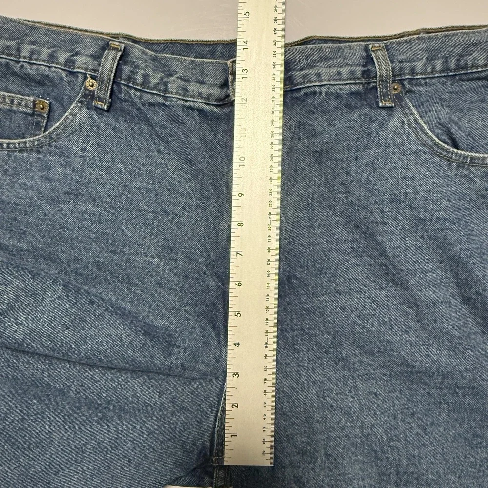 FULL BLUE Men's Flannel-Lined Jeans Medium Wash Straight Leg 100% Cotton 42 x 30